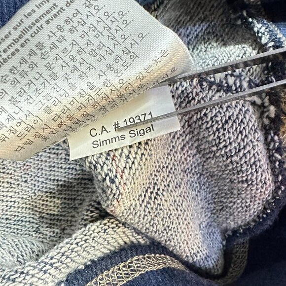 Marshall Artist Sweatshirt XL Blue Striped Crewneck - Picture 5 of 12